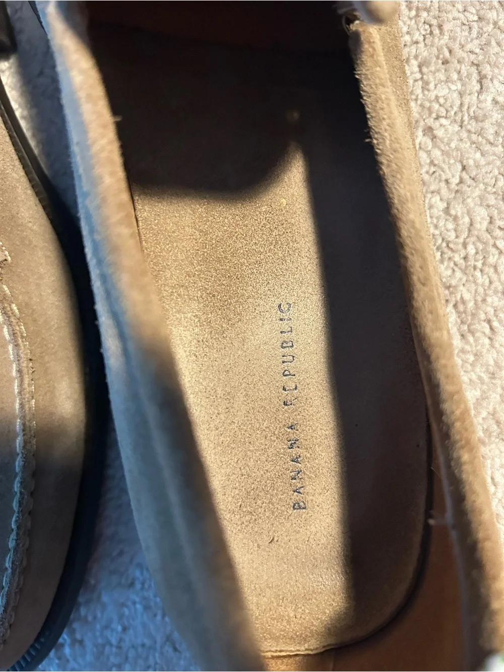 Banana Republic Men's Suede Loafers in Taupe Brown